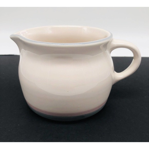 PFALTZGRAFF Stoneware Aura Pink Blue Band Creamer Bowl Cup Coffee Tea Design A1 - Picture 1 of 6